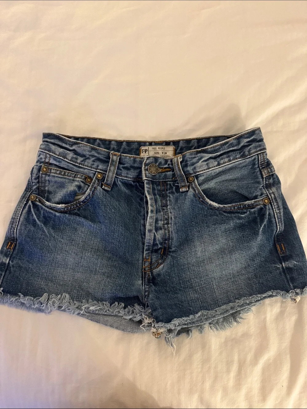 Free People denim shorts